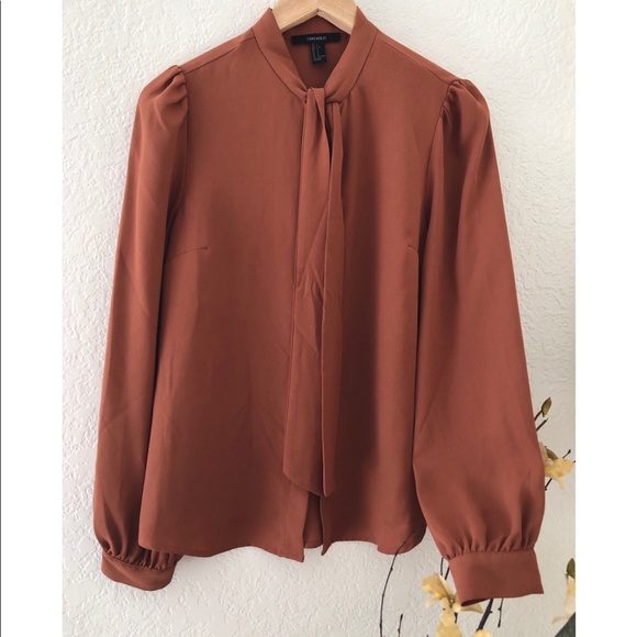 Forever 21 Burnt Orange Blouse - Picture 1 of 2